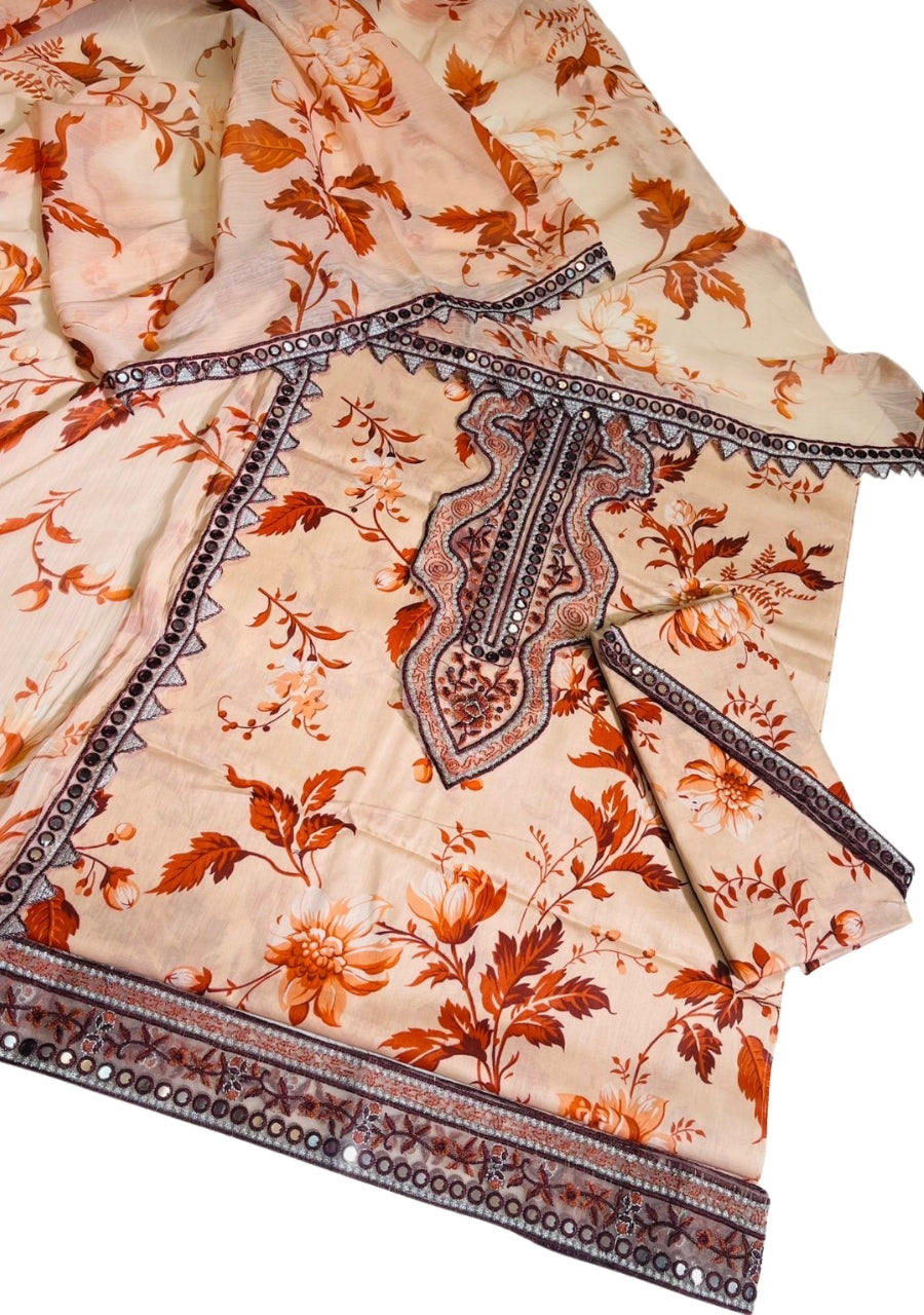 Aneela's Luxury 3Pc Embroidered Lawn Dress