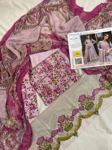 Maria B Unstitched Printed Lawn Suit