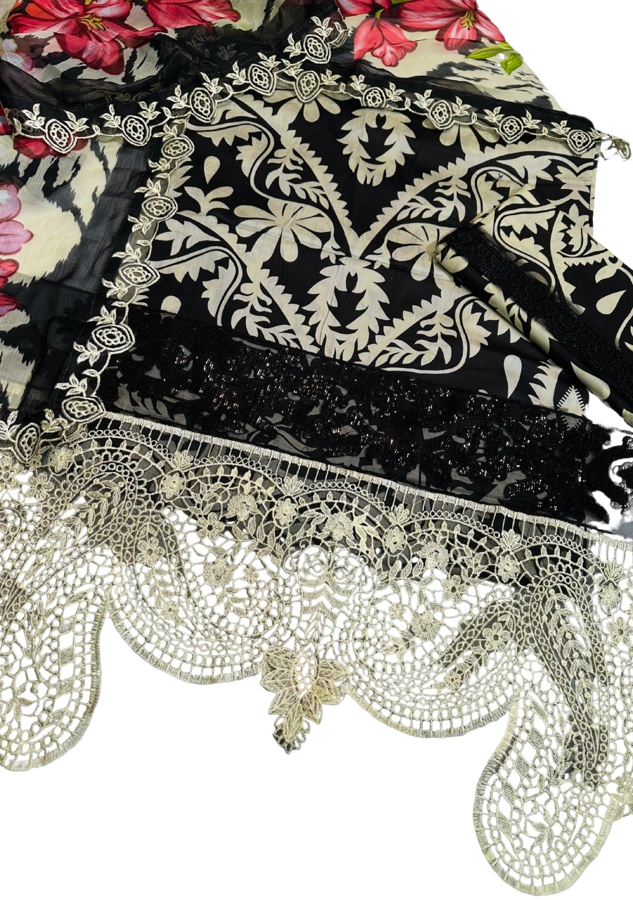 Maria.B MPrints Unstitched Printed 3 Peice Suit