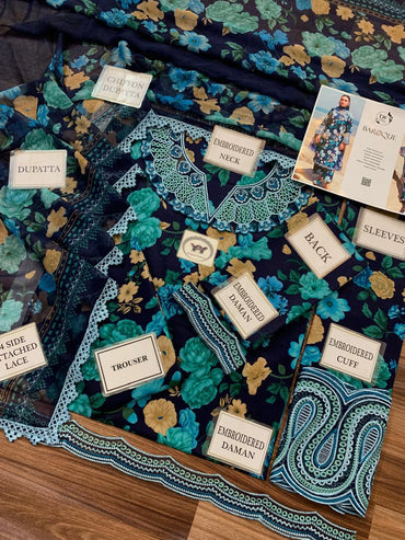 Barouqe Embroidered Printed Lawn