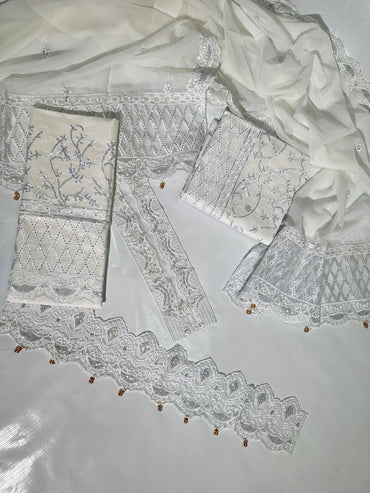 Anaya Embroidered Cotton Shiffon Dupatta