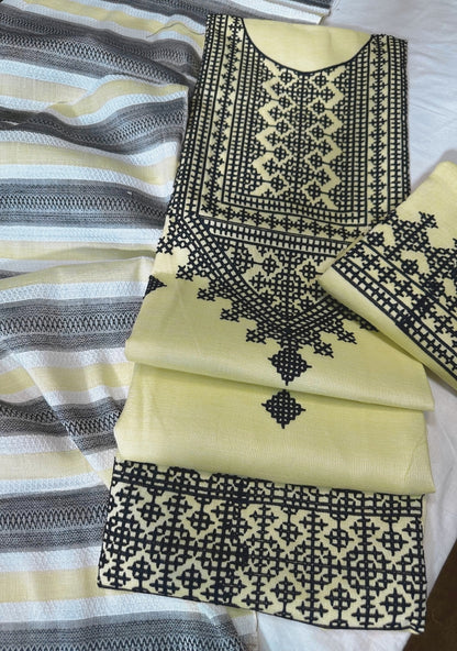 Khadhar Luxury Unstitched  3 Pcs