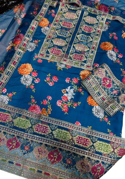 Sabya Sachi Printed Silk 3 Pcs | Zinc