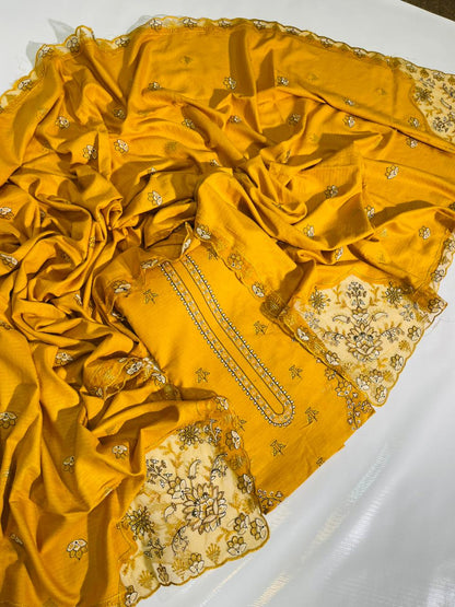 Bana Dora Dhanak Embroidered 3 Pcs