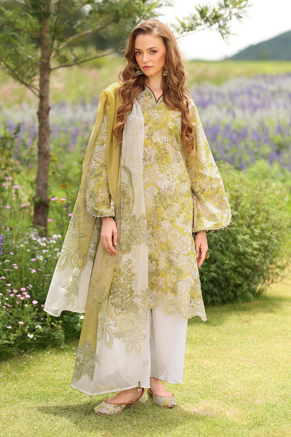 BAROQUE Printed Embroidery Printed Lawn Suit