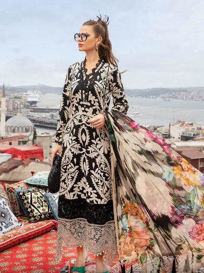 Maria.B MPrints Unstitched Printed 3 Peice Suit