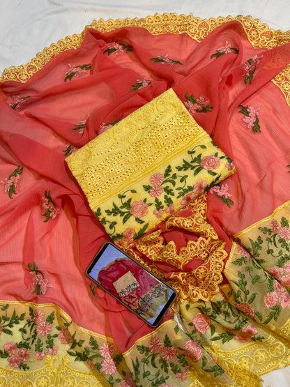 Elaf Heavy Embroidered Cotton