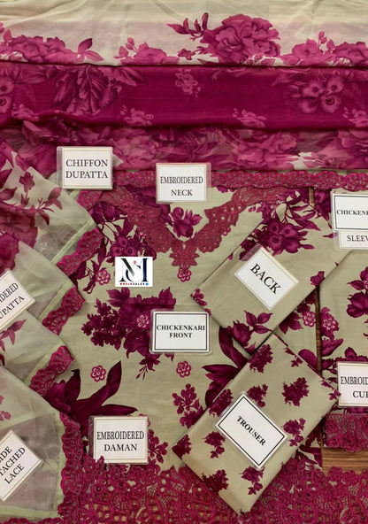 Iznik Embroidered Lawn 3Pcs Suit