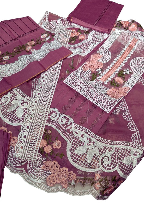 Crimson Luxury Embroidered Lawn