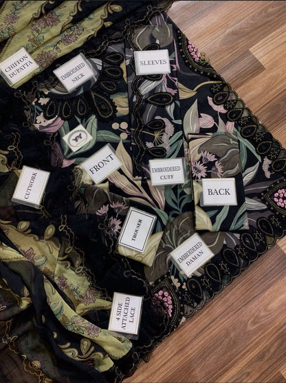 BAROQUE Embroidered Printed Lawn Suit