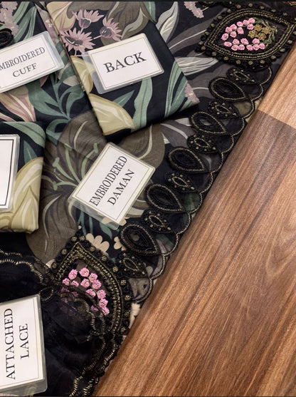 BAROQUE Embroidered Printed Lawn Suit