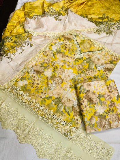 BAROQUE Printed Embroidery Printed Lawn Suit