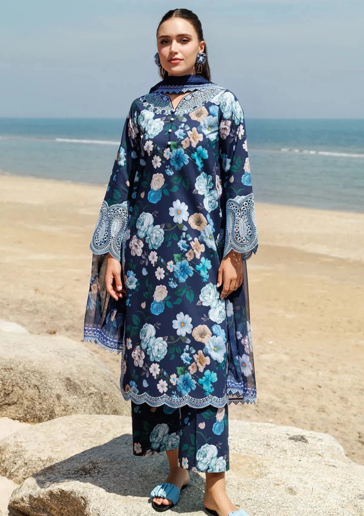 Barouqe Embroidered Printed Lawn