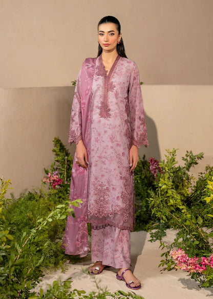 Iznik Unstitched in Mauve Pink Lawn 3 Pcs