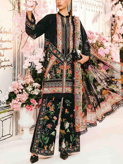 Maria B Digital Printed Lawn Embroidered Dress