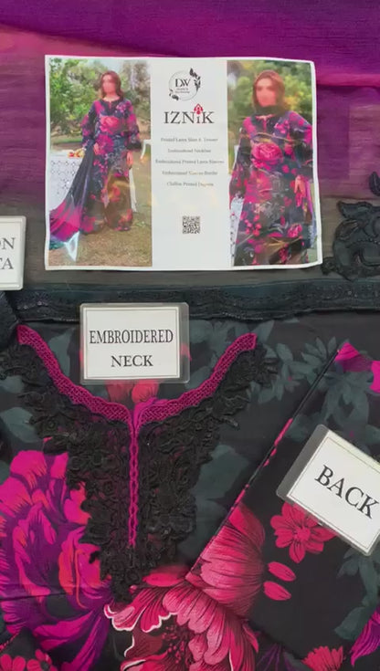 Iznik Digital Printed Lawn